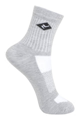Techno Air Unisex Quarter Sports Socks – Zokni 3 Pair Pack in Light Grey
