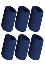 Durable Navy Blue Wristbands – 6-Pack for All-Day Sports Comfort- Zokni