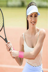 Sports Wrist Sweatbands - 6 Pack for Athletics & Workouts ( Pink ) - Zokni