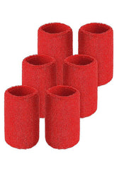 Zokni InfernoGrip Sports Wrist Sweatbands– Red Hot 6-Pack for Fitness - Zokni