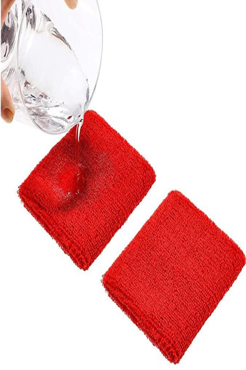 Zokni InfernoGrip Sports Wrist Sweatbands– Red Hot 6-Pack for Fitness - Zokni