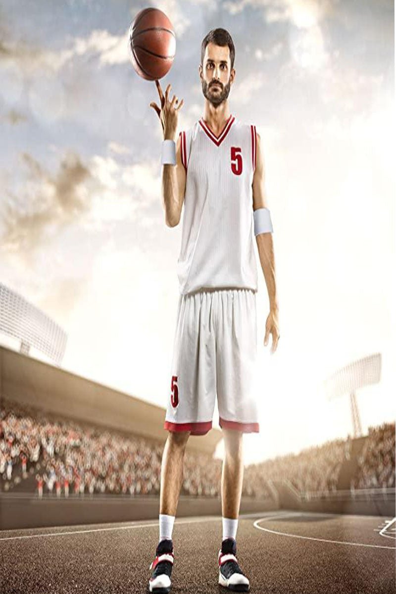 Sports Wrist Sweatbands - 6 Pack for Athletics & Workouts ( White ) - Zokni