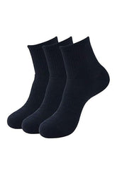 ZOKNI Men’s High Ankle Cushion Sports Socks – 3 Pairs, Free Size & Soft Cotton