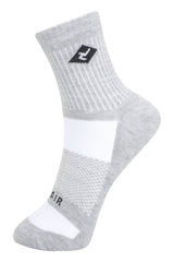Techno Air Unisex Quarter Sports Socks – Zokni 3 Pair Pack in Light Grey