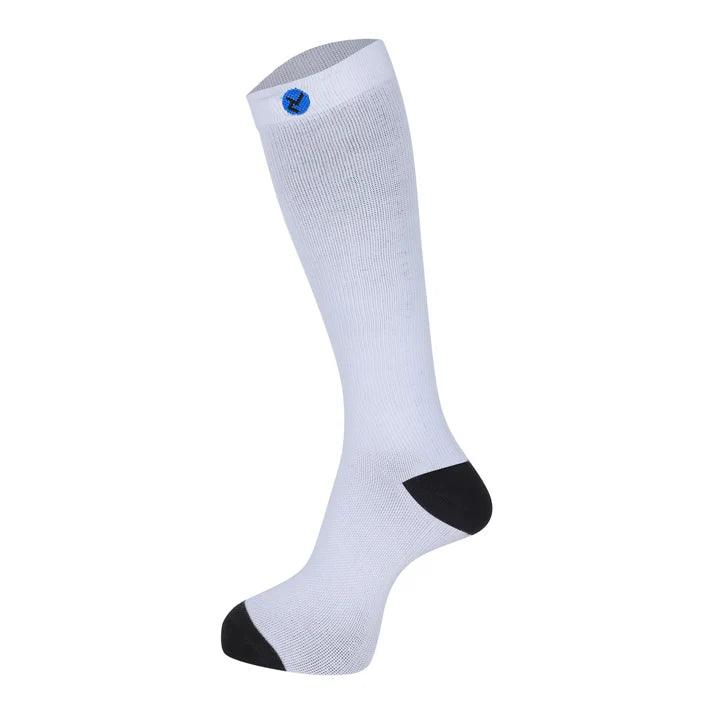 ZOKNI Pain Relief Compression Socks- Buy 1 pair get 1 pair free - White with Black Reinforced Heel & Toe