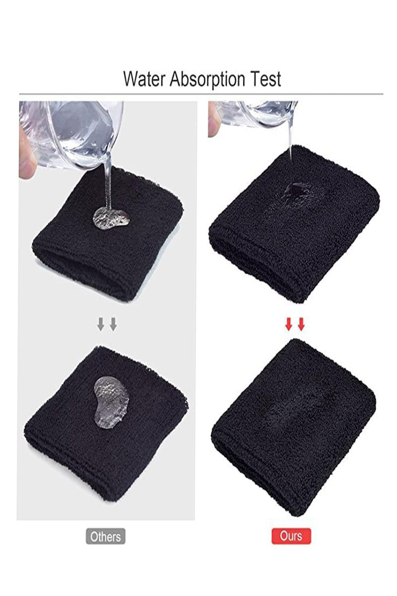 Zokni ShadowGrip Sweatbands – Black Edition, 6-Pack