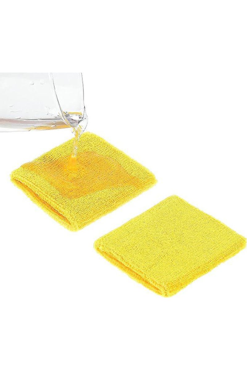 Sports Wrist Sweatbands - 6 Pack for Athletics & Workouts ( Yellow ) - Zokni