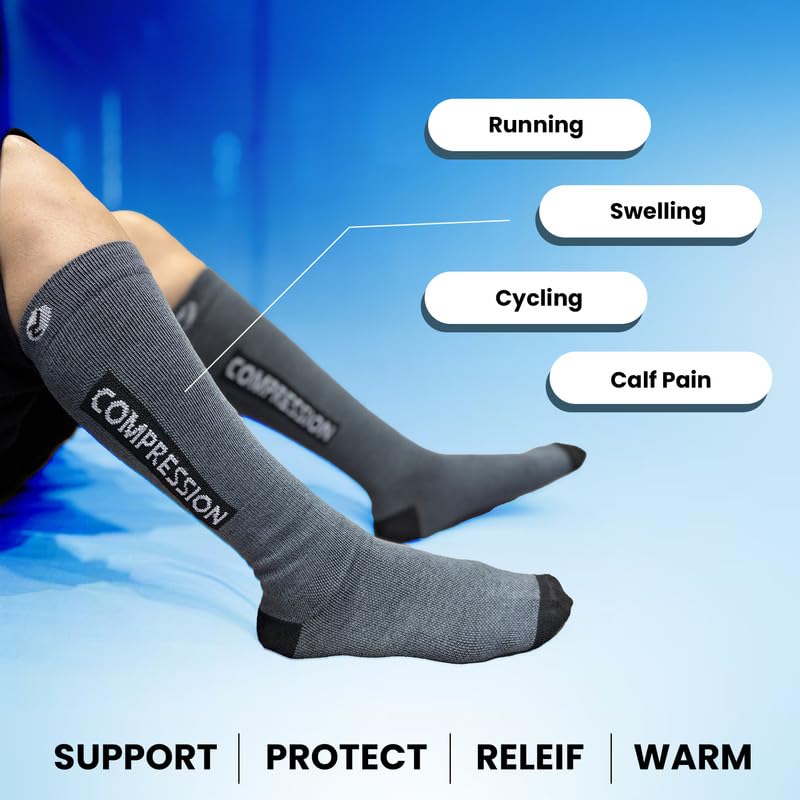 Unisex Compression Socks for Swelling, Varicose Veins – BOGO - Zokni