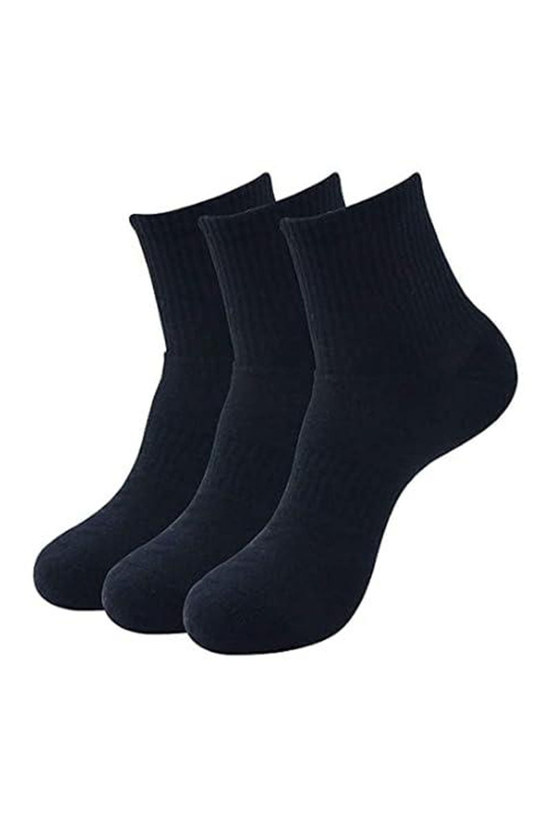 ZOKNI Men’s High Ankle Cushion Sports Socks – 3 Pairs, Free Size & Soft Cotton