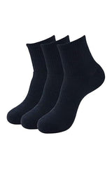 ZOKNI Men’s High Ankle Cushion Sports Socks – 3 Pairs, Free Size & Soft Cotton