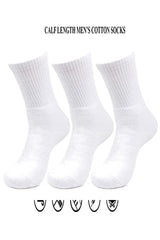 ZOKNI Full Cushion Men’s High Ankle Sports Socks – 3 Pairs, Free Size Comfort Wear